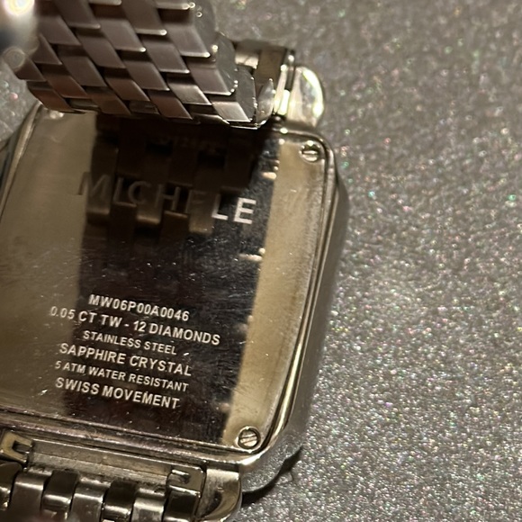 MICHELE Ladies Deco Mother of Pearl Dial Chronograph Stainless Steel - Picture 6 of 14